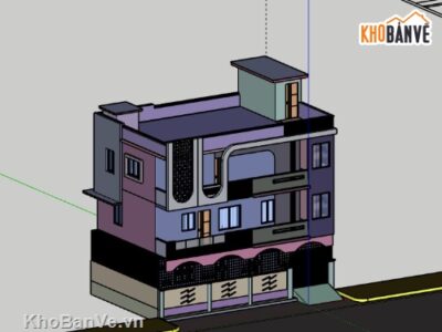 Biệt thự 3 tầng,model su biệt thự 3 tầng,biệt thự 3 tầng file su